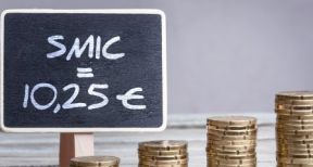 Le Smic fix&eacute; &agrave; 10,25 € en 2021