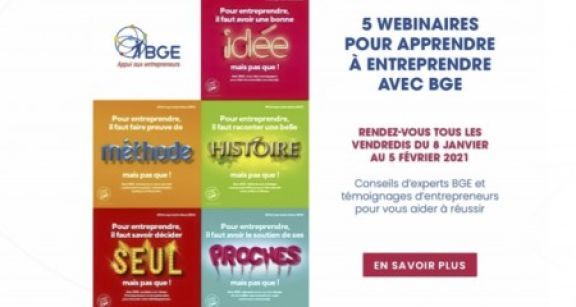5 webinaires th&eacute;matiques et gratuits pour apprendre &agrave; entreprendre